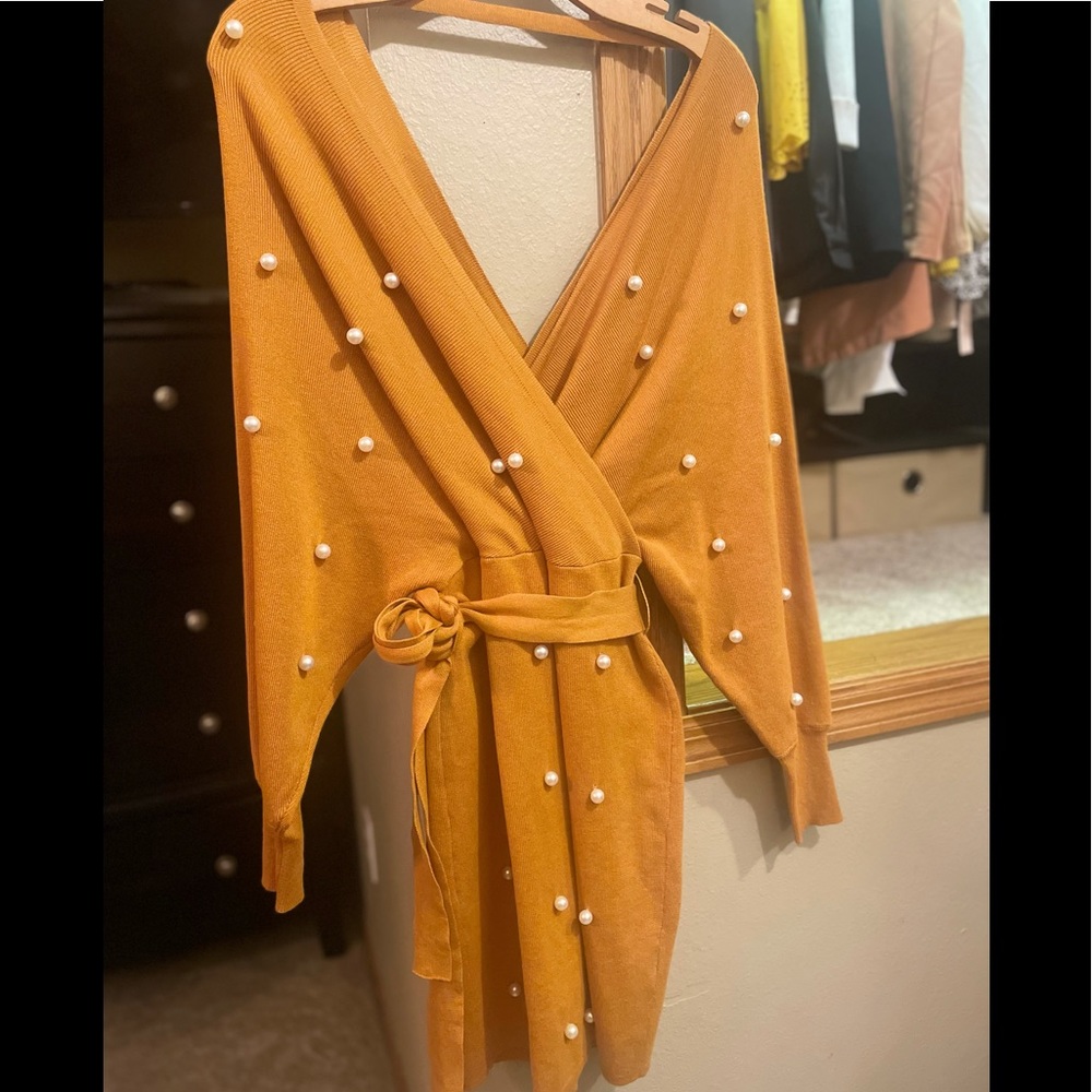Sweat Dress with Pearls!